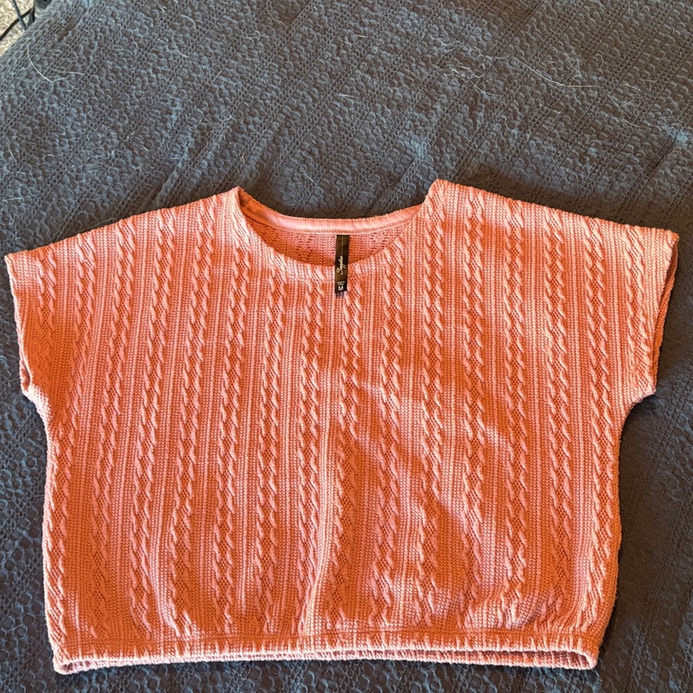 Rose (pink) Cable Knit Women's Top